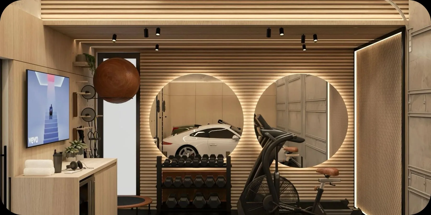 The Ultimate Dream Garage & Gym: Where Passion for Cars Meets Luxury Fitness