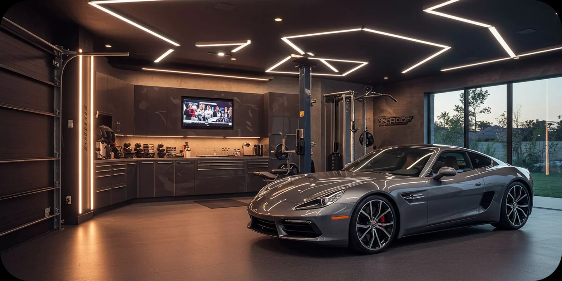 The Ultimate Dream Garage & Gym: Where Passion for Cars Meets Luxury Fitness