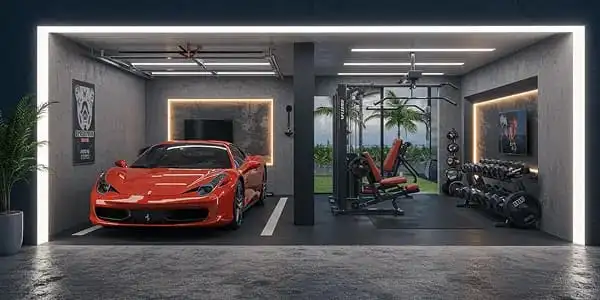 The Ultimate Dream Garage & Gym: Where Passion for Cars Meets Luxury Fitness